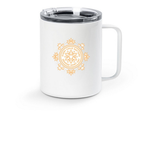 Every Child Matters Coffee Mug, a White Stainless Steel Travel Mug