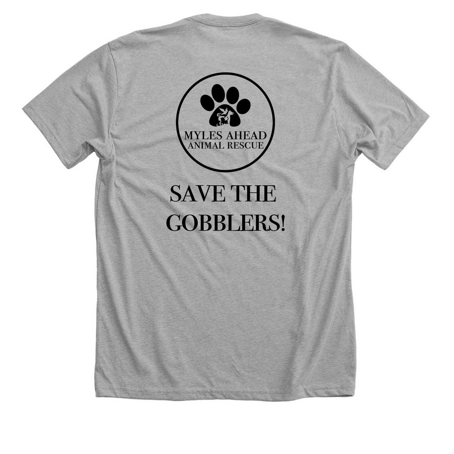 Thomas Jefferson McGobbler III, a Athletic Heather Premium Unisex Tee (back-view)