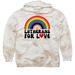 Tie Dye Lutherans for Love (front only), a Dusty Pink Tie Dyed Pullover Hoodie