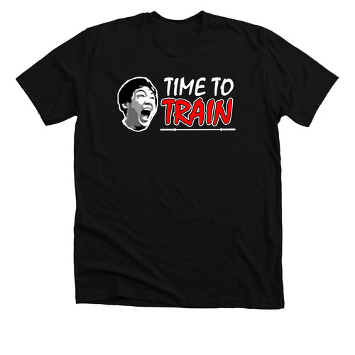 Time to TRAIN!, a Solid Black Blend Premium Unisex Tee