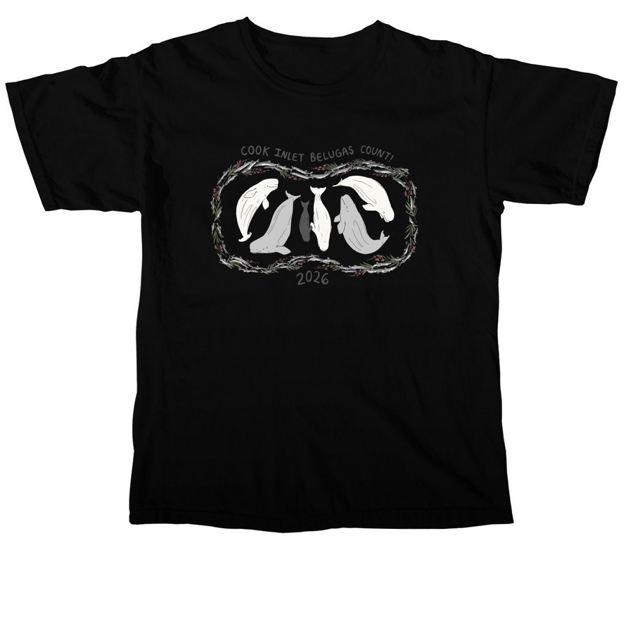 Cook Inlet Belugas Count Shirt 2026, a Black Comfort Colors Unisex Tee