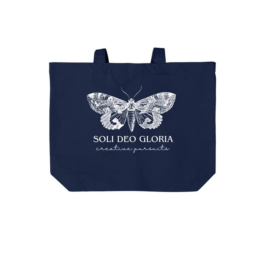 SDG Tote Bag, a River Blue Navy Cotton Canvas Tote Bag