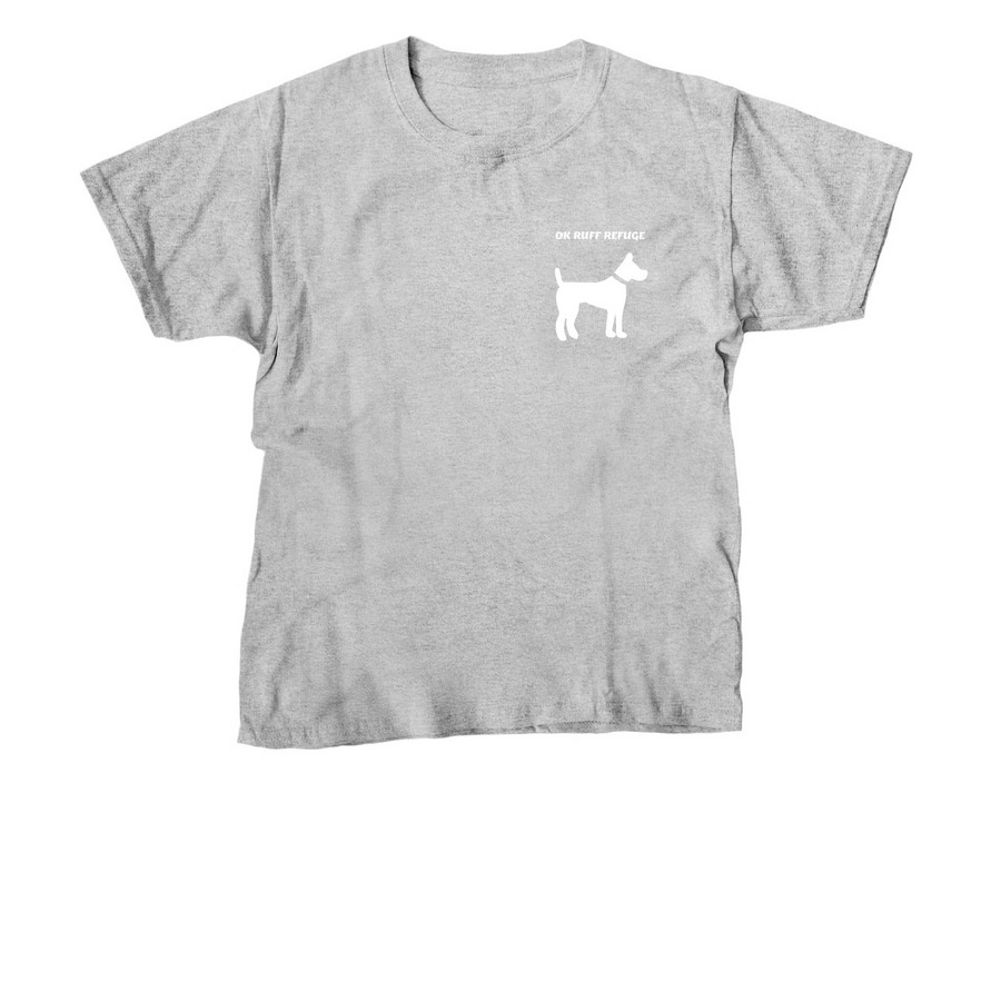 Shirts to benefit OK Ruff Refuge!, a Sport Grey Youth Unisex Tee