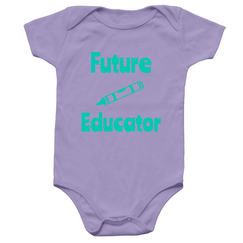Future Educator, a Lavender Infant Onesie