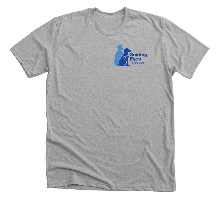 The Language of Guiding Eyes, a Athletic Heather Premium Unisex Tee
