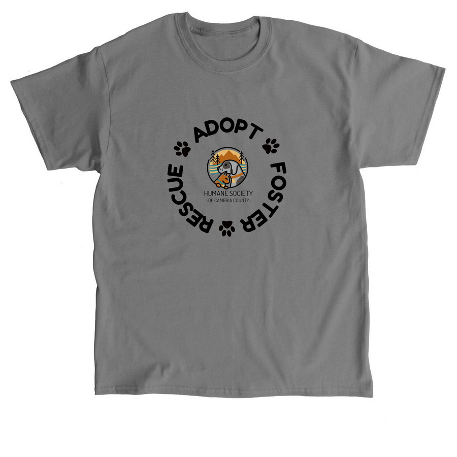 Rescue - Adopt - Foster, a Charcoal Classic Unisex Tee