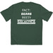 100% Polyester Bears Eat Beets, a Forest Green Classic Performance Tee (back-view)