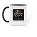 True Crime Chick MUG, a Black Two-Tone Ceramic Mug (back-view)