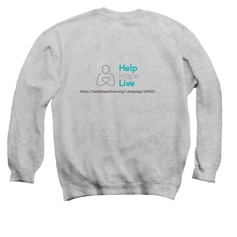 Mica's Fight, a Sport Grey Crewneck Sweatshirt (back-view)