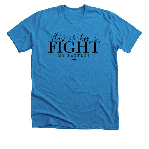 This is How i Fight, a Neon Blue Premium Unisex Tee