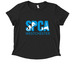 Women's Scoop Neck, a Deep Black Allmade Eco Triblend Women?s Scoop Neck Tee