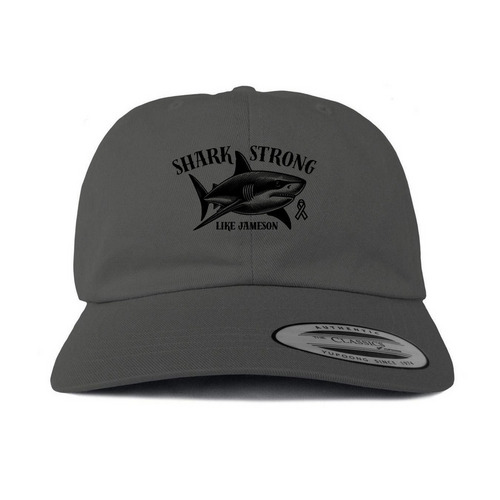 Shark Strong Hat, a Dark Gray Printed Classic Baseball Cap