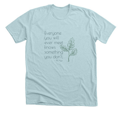 Everyone Knows Something You Don't (Dark), a Heather Ice Blue Premium Unisex Tee