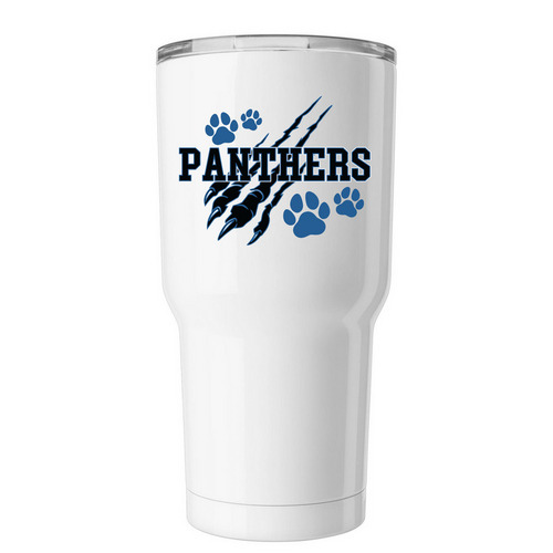 Panthers Tumbler, a White Insulated Tumbler