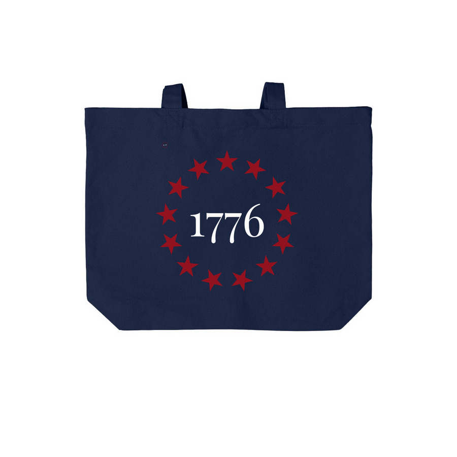 America 250 - tote, a River Blue Navy Cotton Canvas Tote Bag