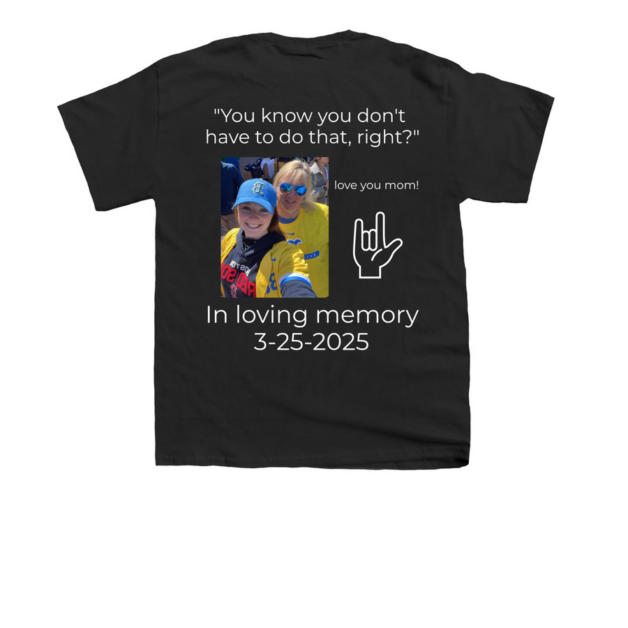 In memory of mom - shirts & sweatshirts, a Black Youth Unisex Tee (back-view)
