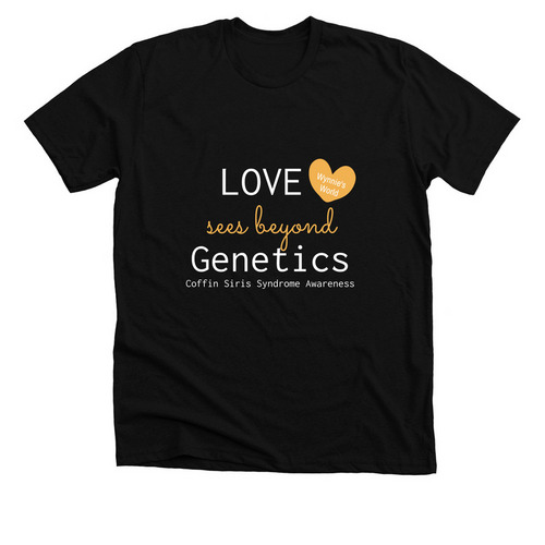 Love sees beyond Genetics, a Solid Black Blend Premium Unisex Tee