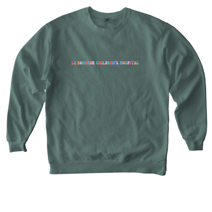 Le Bonheur Retro, a Blue Spruce Comfort Colors Crewneck Sweatshirt