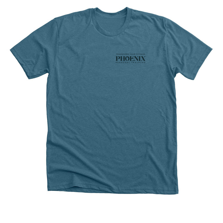 Phoenix Shirts, a Heather Deep Teal Premium Unisex Tee