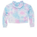 Normalize Therapy, a Cotton Candy Women?s Tie Dye Cropped Hoodie (back-view)