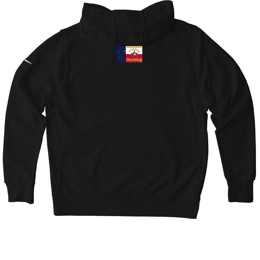 Season Two Design, a Black Nike Club Fleece Pullover Hoodie (back-view)