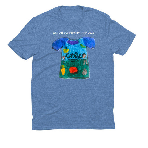 LotFotL Community Farm 2026 Design Runner Up, a Azure Blue Allmade Eco Triblend Unisex Tee