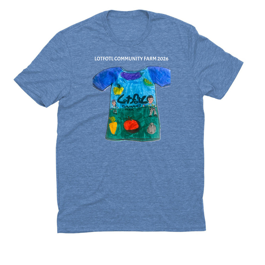 LotFotL Community Farm 2026 Design Runner Up, a Azure Blue Allmade Eco Triblend Unisex Tee