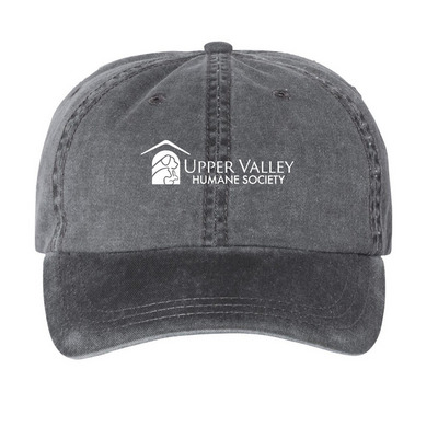 UVHS Hats, a Black Printed Pigment Dye Baseball Cap