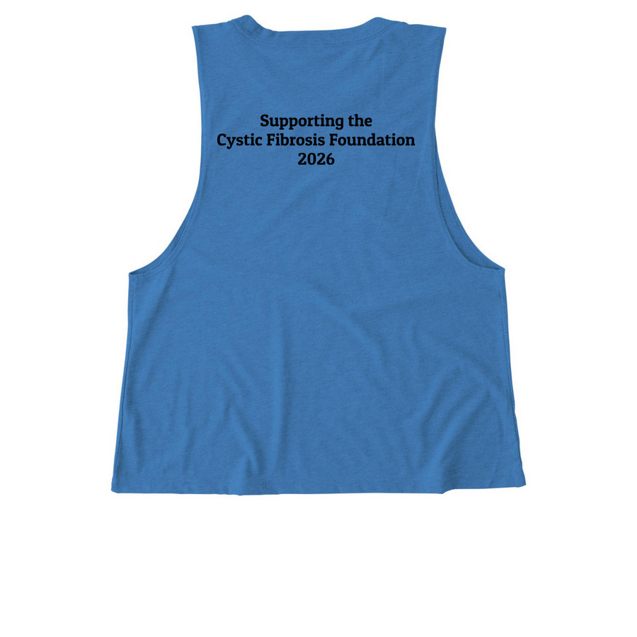 Tank Tops, a Azure Blue Allmade Eco Triblend Women?s Muscle Tank (back-view)