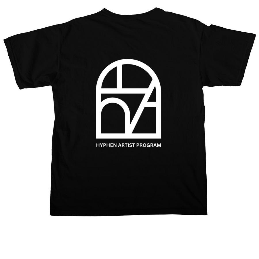 HYPHEN ARTIST PROGRAM, a Black Comfort Colors Unisex Tee (back-view)