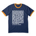 Bevan's rap, a Navy/ Gold Cotton Ringer Tee