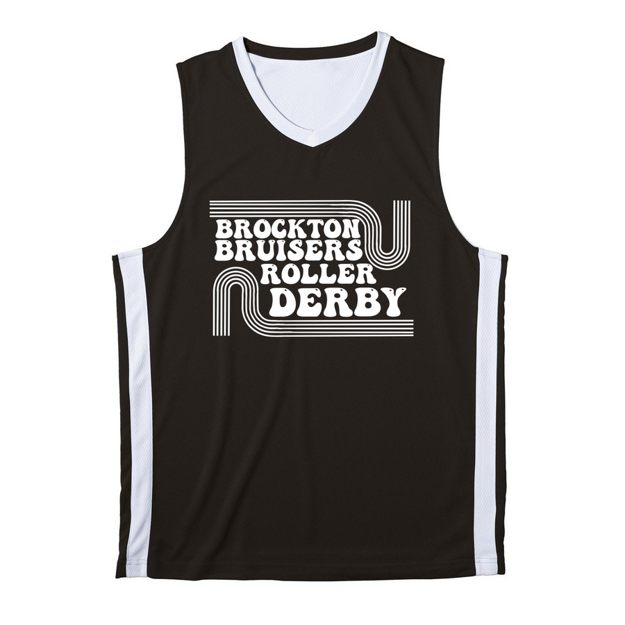 Retro Lettering Reversible&nbsp;, a Black/ White Reversible Basketball Jersey
