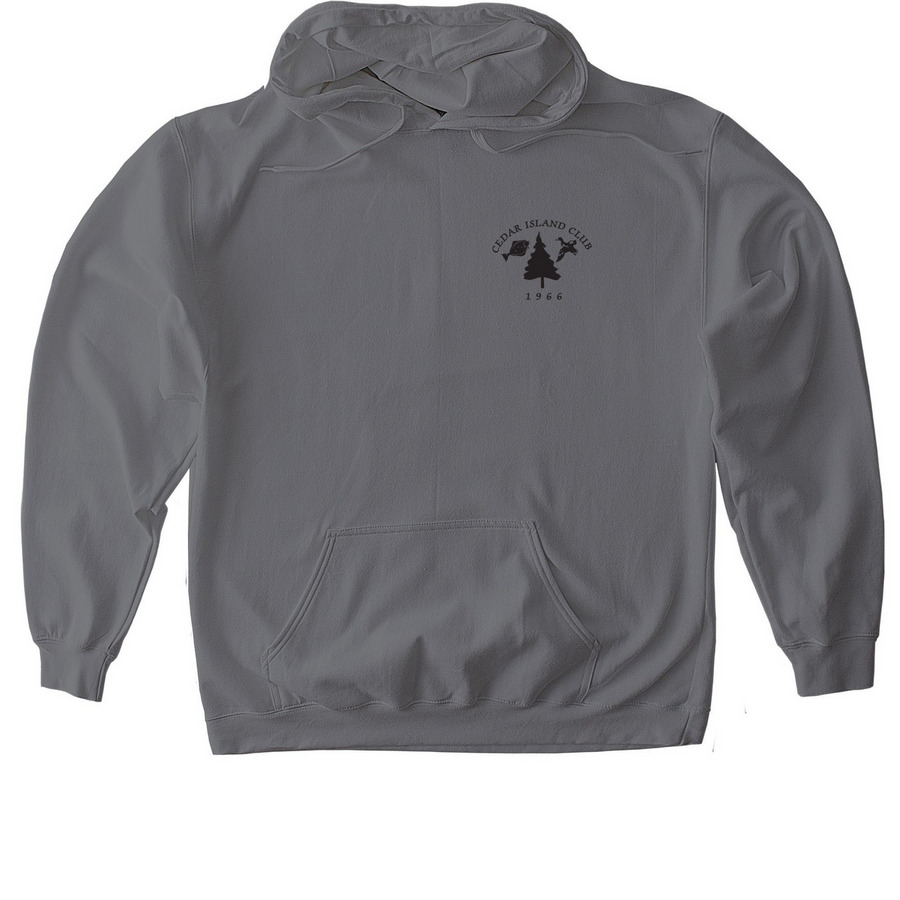 Cedar Island Club Sweatshirts, a Charcoal Gildan Softstyle Pullover Hoodie