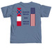 Right in 61 Because of 76, a Blue Jean Comfort Colors Unisex Tee (back-view)