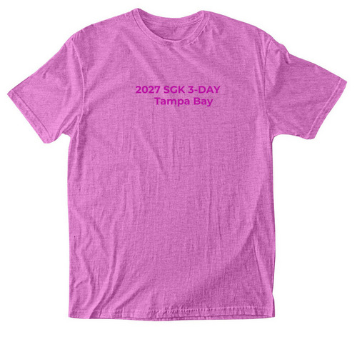 2027 SGK Tampa Bay Walk, a Heather Radiant Orchid Softstyle Cotton Tee