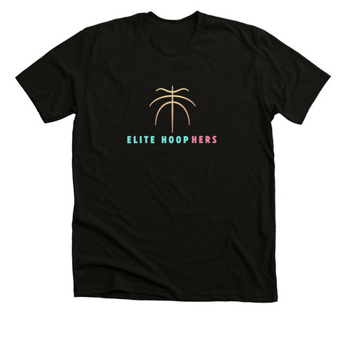 Elite HoopHERS Sports Wear, a Solid Black Blend Premium Unisex Tee