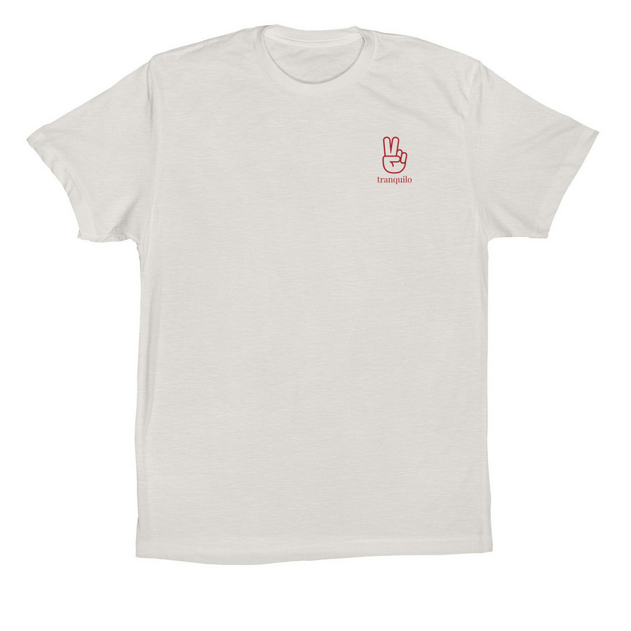 Tranquilo, a Vintage White Premium Cotton Tee