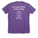 2026 Domestic Violence Awareness Month, a Heather Team Purple Premium Unisex Tee (back-view)
