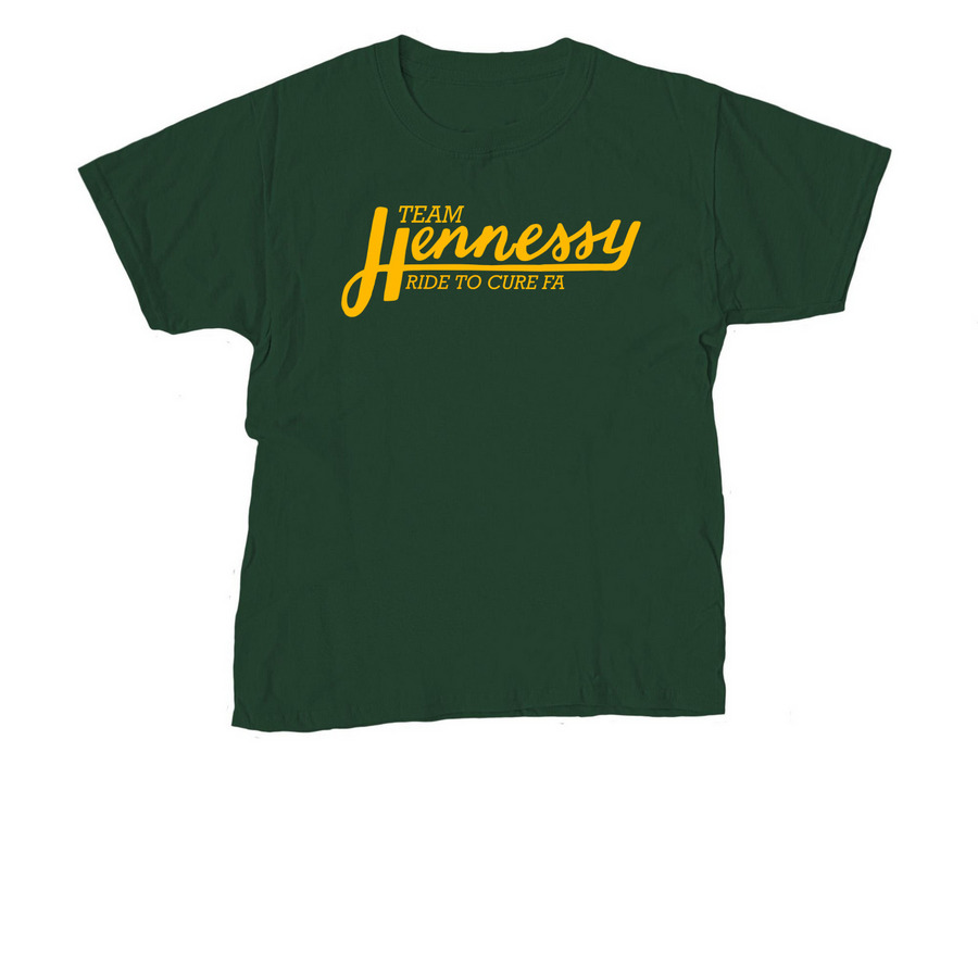 Team Hennessy?s Ride To Cure FA, a Forest Green Youth Unisex Tee