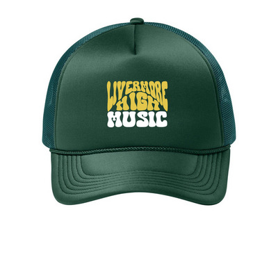Groovy Logo Trucker Hat, a Dark Green Printed Foam Trucker Hat