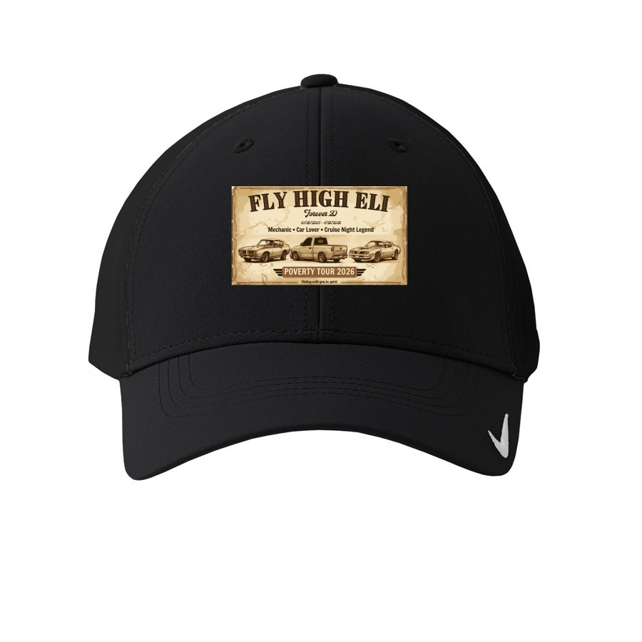 Fly High Eli!, a Black Printed Nike Dri-FIT Legacy Performance Cap