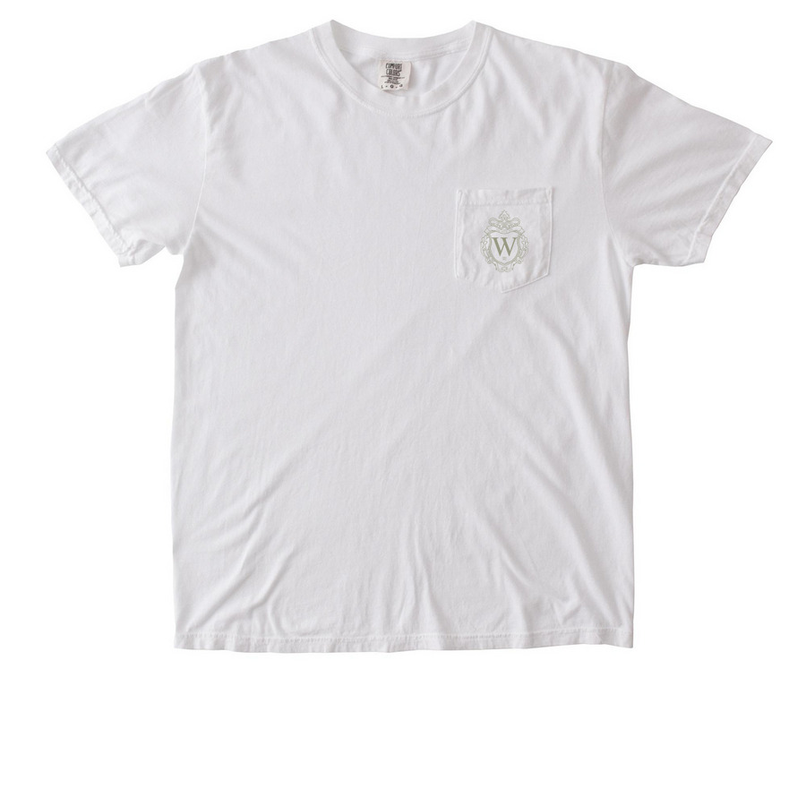 Retreat Pocket Tee, a White Comfort Colors Pocket Tee