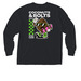 Coconuts & Bolts Pocket Tee, a Black Comfort Colors Long Sleeve Pocket Tee (back-view)