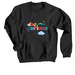 Be Curious&nbsp;, a Black Crewneck Sweatshirt