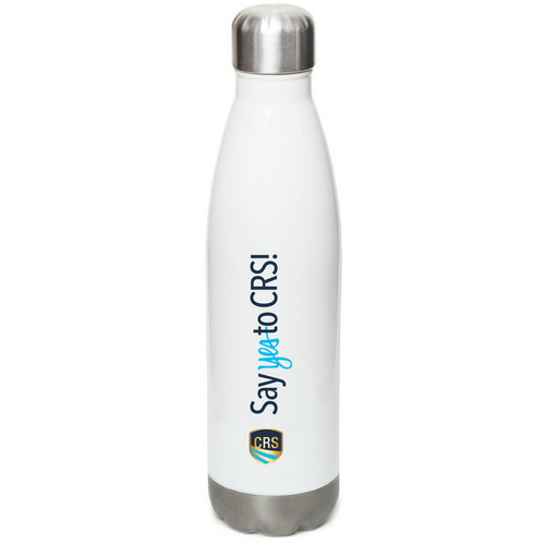 Say Yes to CRS, a White Stainless Steel Water Bottle
