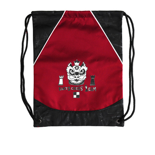 Dancing Lion Chess Team Backpack, a True Red Rival Cinch Pack