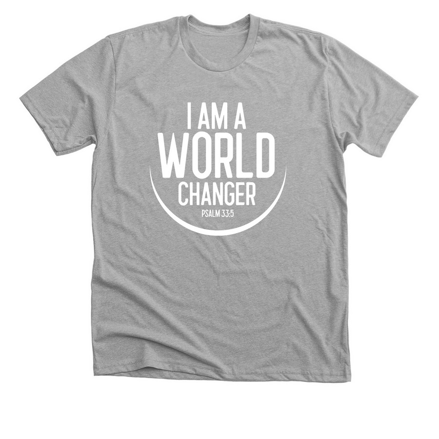 World Changer (2), a Athletic Heather Premium Unisex Tee