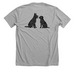 The Language of Guiding Eyes, a Athletic Heather Premium Unisex Tee (back-view)