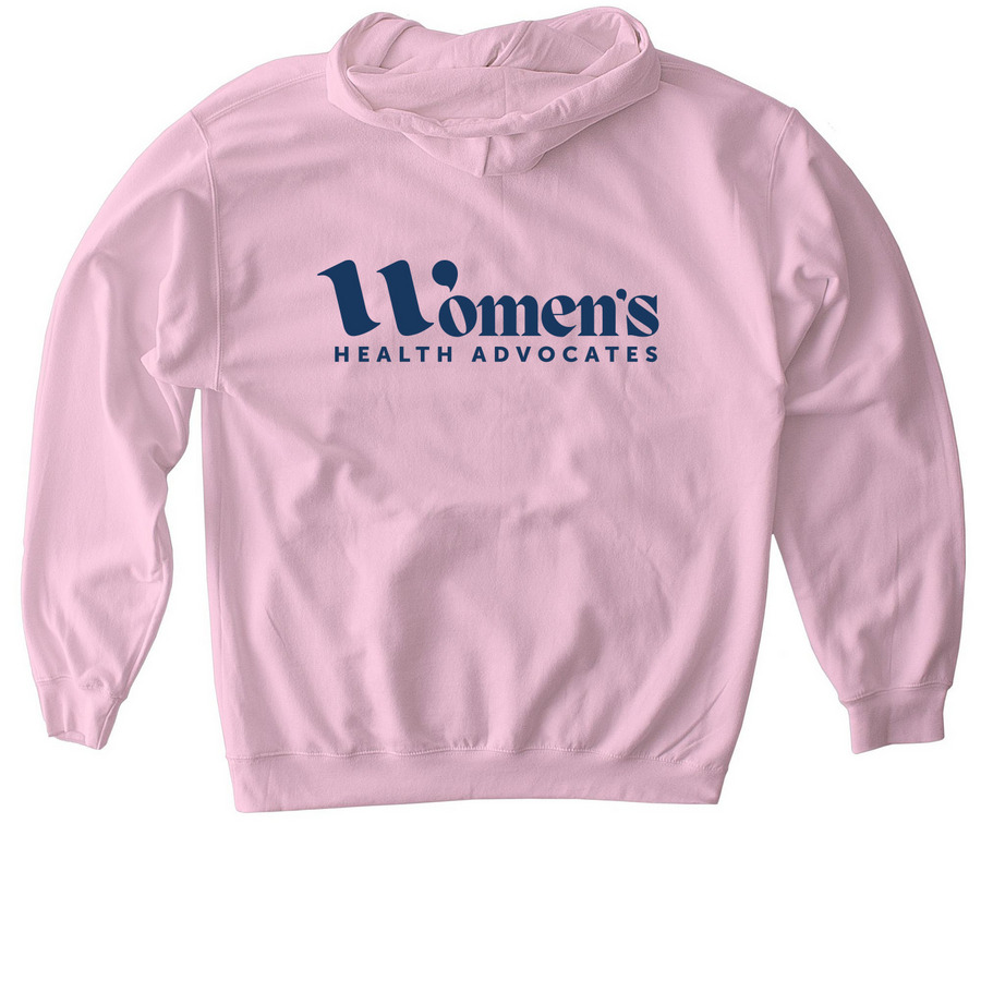 WHA Our Voice is Our Power, a Light Pink Gildan Softstyle Pullover Hoodie (back-view)