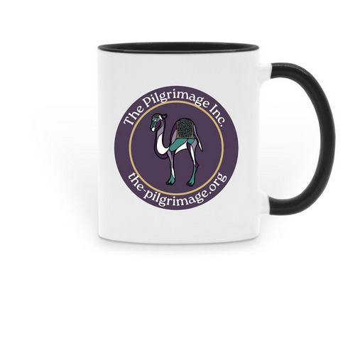 Coffee and Tea on Pilgrimage, a Black Two-Tone Ceramic Mug